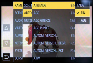 Handheld-Camcorder, AG-CX350, Panasonic, Menü-Screen, © Nonkonform